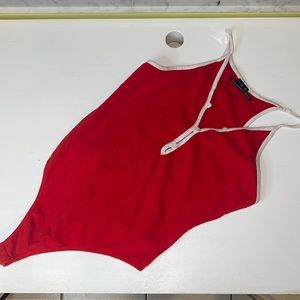 Red boutique body suit
